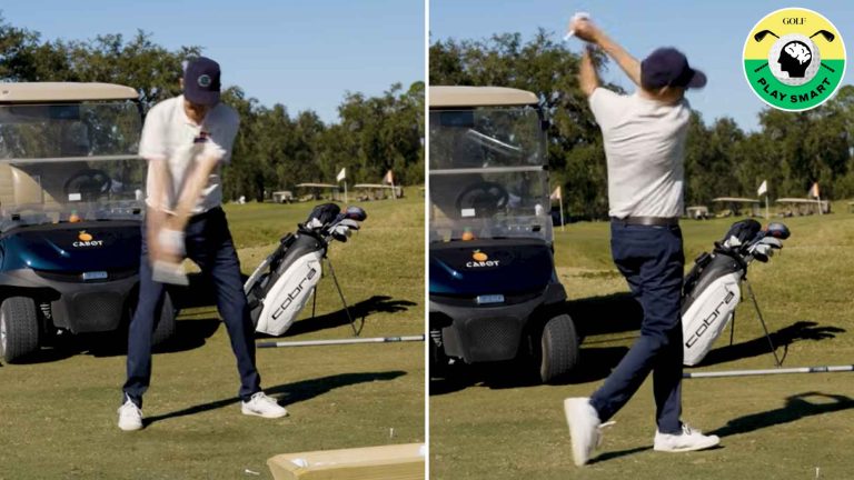 Try this during the backswing for an instant swing speed boost